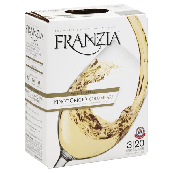 Franzia Pinot Grigio Wine & Luekens Spirits 3.0L 