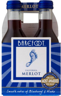 BAREFOOT MERLOT 187ML 4PK BT Wine RED WINE
