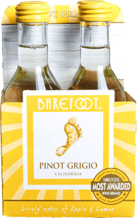 BAREFOOT PINOT GRIGIO 187ML 4PK BT Wine RED WINE