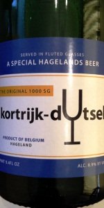Kortrijk Dutsel Beer 25oz