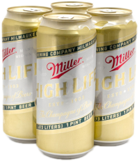 MILLER HIGH LIFE 16OZ 4PK CN-16OZ-Beer