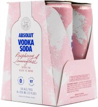 Absolut Vodka Soda Raspberry & Lemongrass 4pk