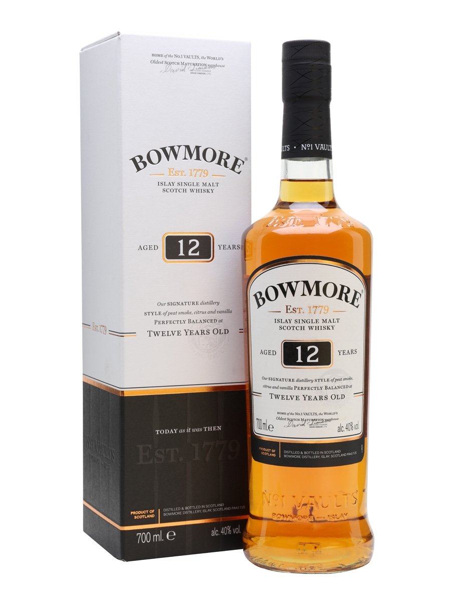 & 12Yr Scotch Single Wine Spirits - Bowmore Malt Luekens 750ml