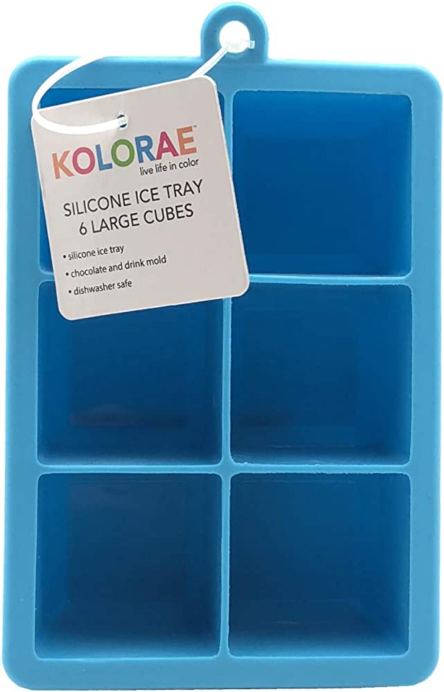 Kolorae Silicone 6 Cube Ice Tray